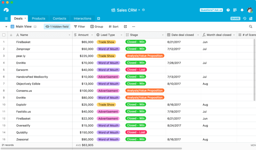 Airtable Workflow Management Tool